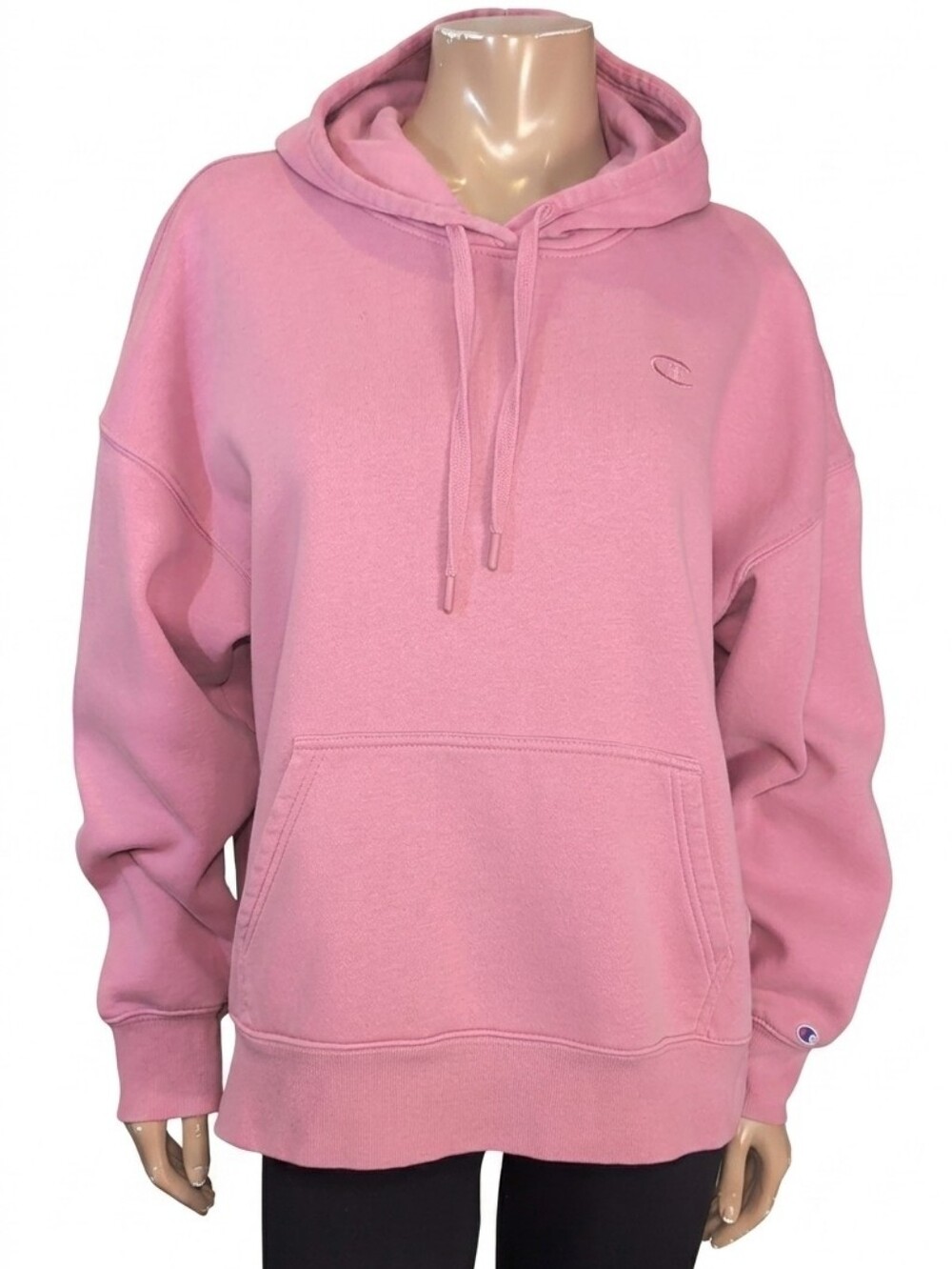 Champion Pastel Pink Powerblend Fleece Hoodie Sweatshirt Womens Size Large